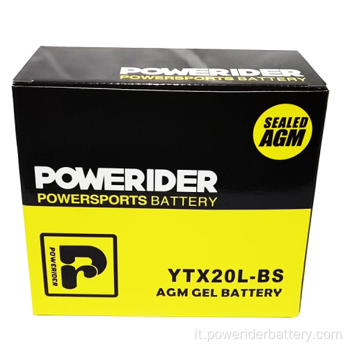 20AH 12V YTX20HL-BS HARLEY SERIE MOTORCYCLE BATTERIA